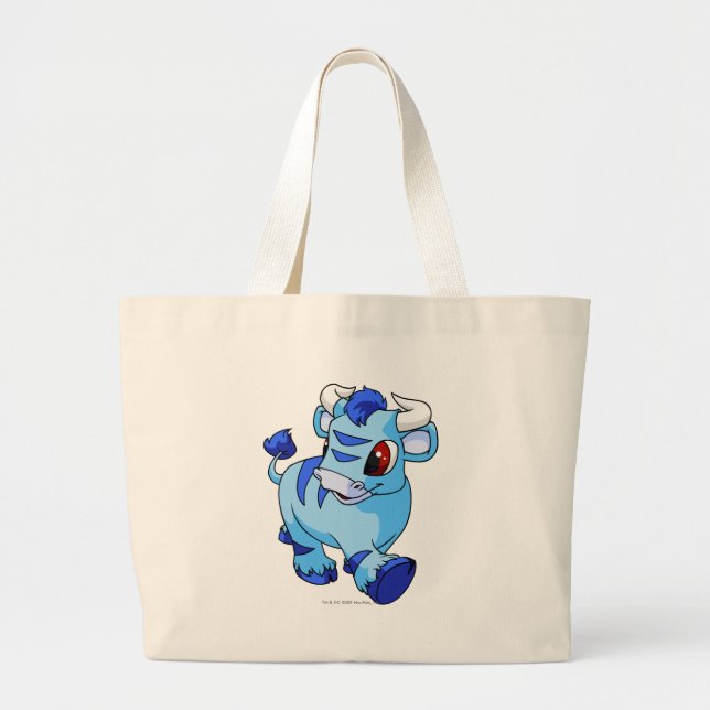 Kau Blue Large Tote Bag (Front)