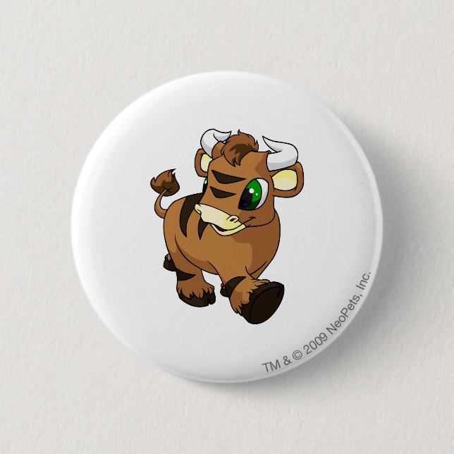 Kau Brown 2 Inch Round Button (Front)