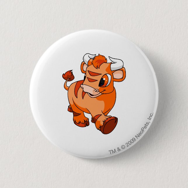 Kau Orange 2 Inch Round Button (Front)