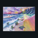 Kauai Baby Sea Turtles at the Beach Hawaii Card<br><div class="desc">The long journey begins for these little green sea turtles as they make their way to the ocean for the first time on the island of Kauai.</div>