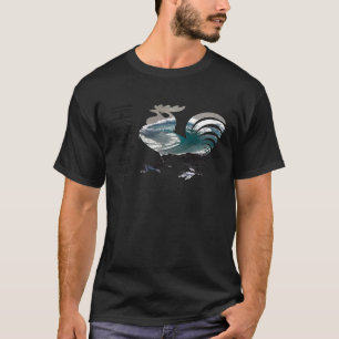 Kauai Chicken Rooster Hawaii Surf Wave Design Prem T-Shirt