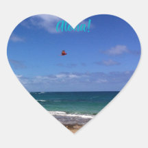 Kauai coeur Aloha sticker