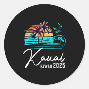 Kauai Hawaii 2025 Summer Vacation Matching Family  Classic Round Sticker