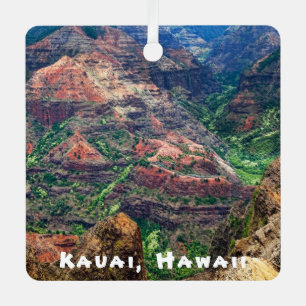 Kauai, Hawaii, 2 sided square, Ceramic Ornament