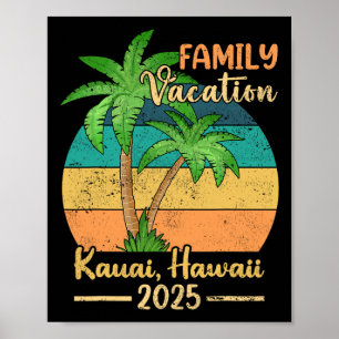 Kauai Hawaii Beach Family Vacation 2025 Summer Poster