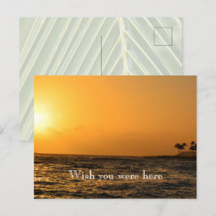 Kauai Hawaii Koloa Ocean Sunset Postcard