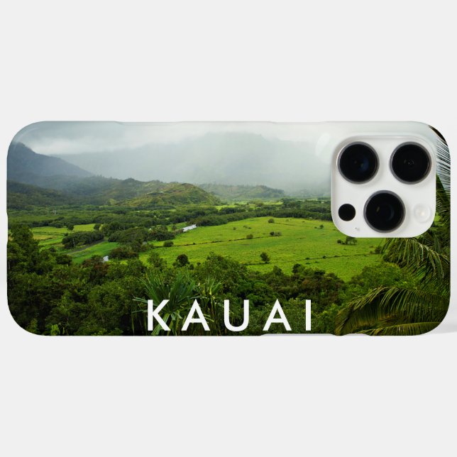 Kauai, Hawaii Landscape Scene w/ text Case-Mate iPhone Case (Back (Horizontal))