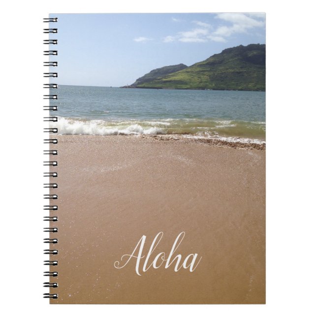 Kauai Hawaii Ocean Beach Notebook (Front)