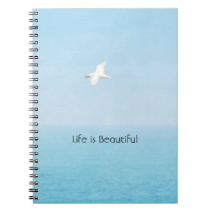 Kauai Hawaii Ocean Red Tailed Tropicbird Flying Notebook