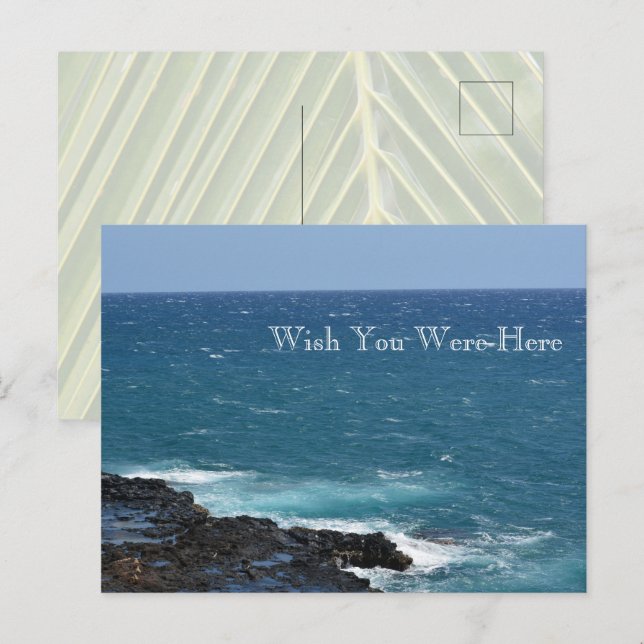 Kauai Hawaii Ocean Spouting Horn Postcard (Front/Back)