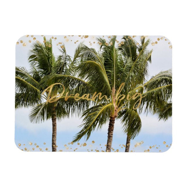 Kauai Hawaii Palm Trees Gold Dream    Magnet (Horizontal)