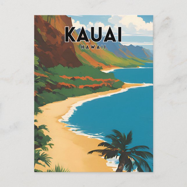 Kauai Hawaii Postcard (Front)