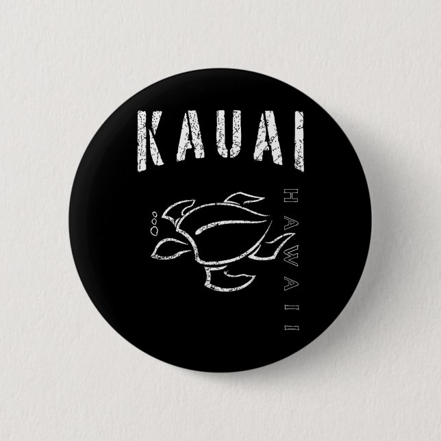 Kauai Hawaii Souvenir 2 Inch Round Button (Front)