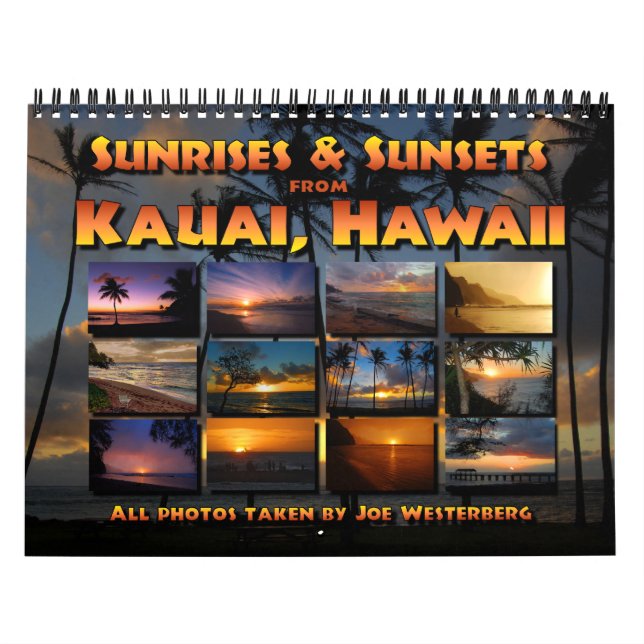 Kauai, Hawaii Sunset Sunrise Calendar (Cover)
