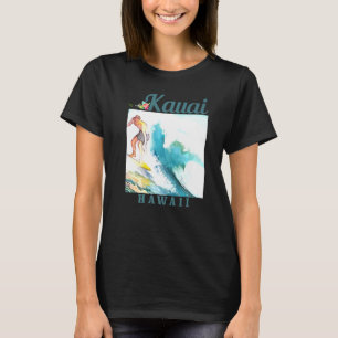 Kauai Hawaii Surfing Hawaiian Surf Vintage Surfer T-Shirt