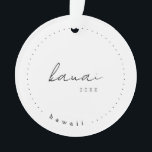 Kauai Hawaii Travel United States Simple Ornament<br><div class="desc">Kauai,  Hawaii. A modern   simple custom keepsake. For additional personalization,  add a photo to the back of the ornament. Please send me a message with any questions or complimentary custom design requests.</div>