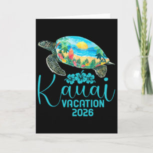 Kauai Hawaii Trip 2026 Sea Turtle Summer Vacation Card