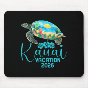 Kauai Hawaii Trip 2026 Sea Turtle Summer Vacation  Mouse Pad