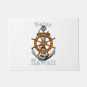 Kauai Hawaii Vacation Nautical Anchor Helm Sailing Doormat