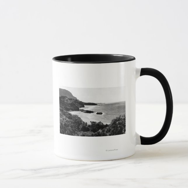 Kauai, Hawaii - View of Lumahai Bay & Beach Mug (Right)