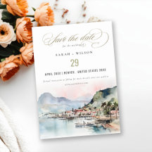 Kauai Hawaii Watercolor Landscape Wedding