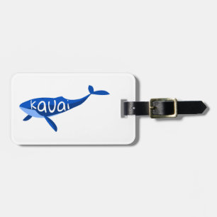 Kauai Hawaii Whale Luggage Tag