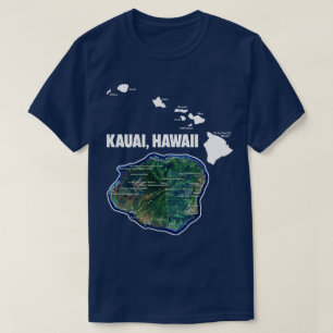 Kauai Hawaii With Hawaiian Islands T-Shirt