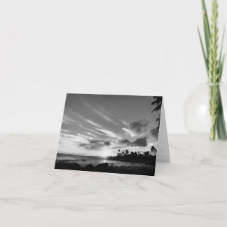 Kauai in black and white thank you card