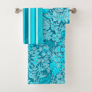 Kauai Morning Hawaiian Floral & Stripe Coordinate