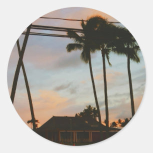 Kauai Palms  Classic Round Sticker