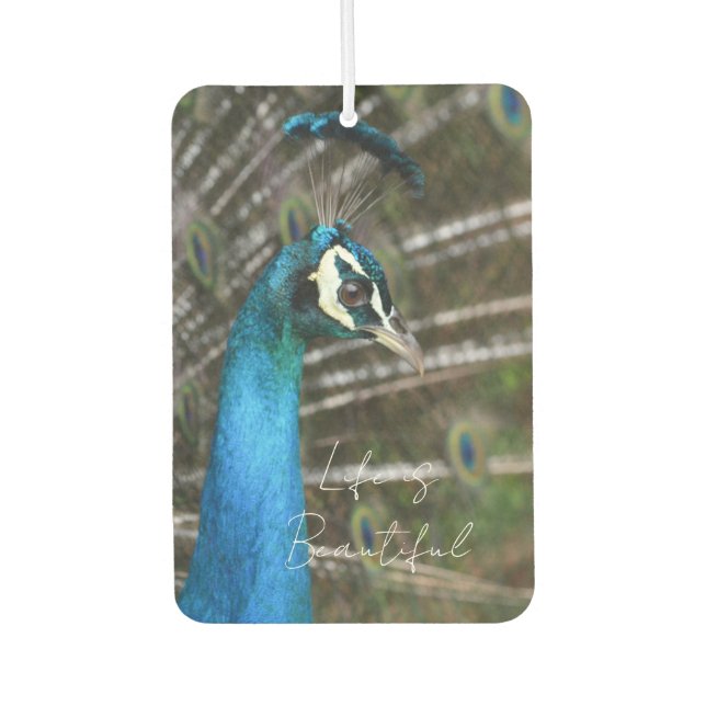 Kauai Peacock  Air Freshener (Front)