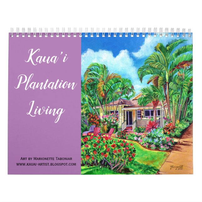 Kauai Plantation Living Cottages Calendrier (Protection)
