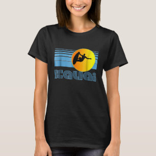 Kauai Retro Surf T Shirt  Hawaii Surfing Design Cl