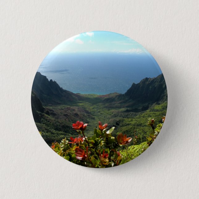 Kauai’s Na Pali Coast 2 Inch Round Button (Front)
