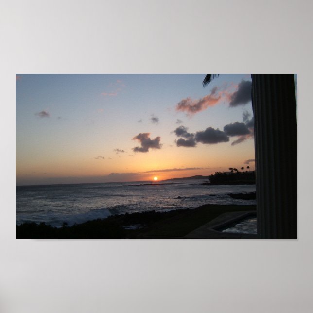 Kauai Sunset Poster (Front)