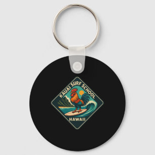 Kauai Surf Rooster Chicken Keychain