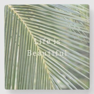 Kauai Tropical Leaves (photo taken by me) Stone Coaster