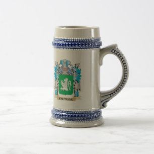 Kaufmann Coat of Arms - Family Crest Beer Stein