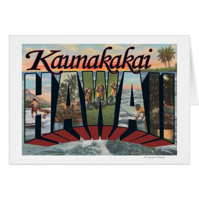 Kaunakakai, Hawaii - Scènes de grandes lettres (Devant horizontal)
