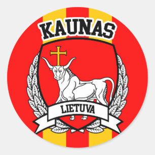 Kaunas Classic Round Sticker