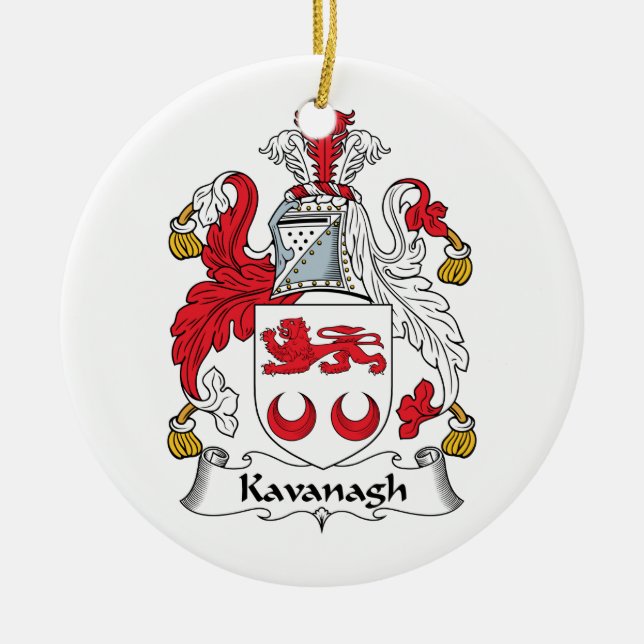Kavanagh Family Crest Ceramic Ornament (Front)