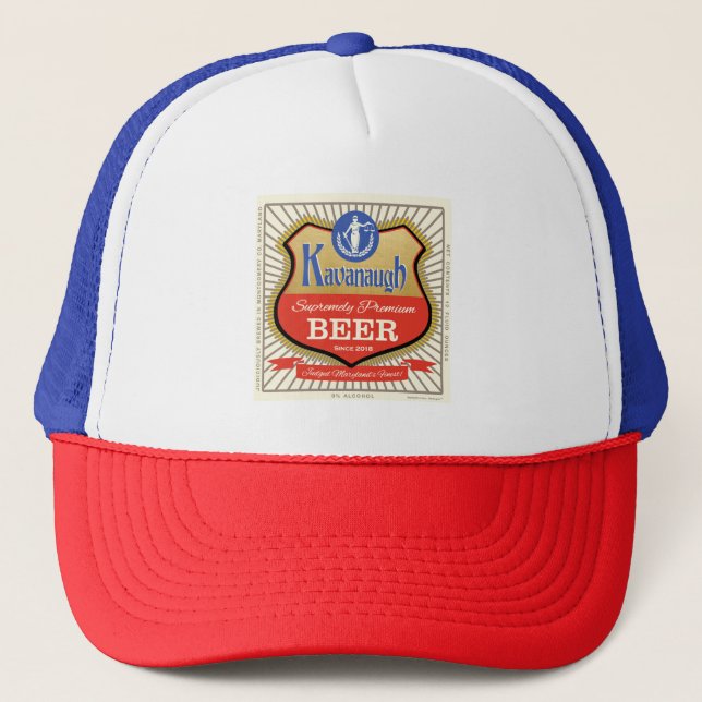 Kavanaugh Beer Logo - Justice Brett Funny Vintage Trucker Hat (Front)
