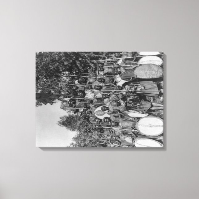 Kavirondos with Spears and Shields Photograph Canvas Print (Front)