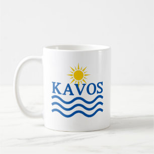 KAVOS Corfu Greece, Sun Waves Coffee Mug
