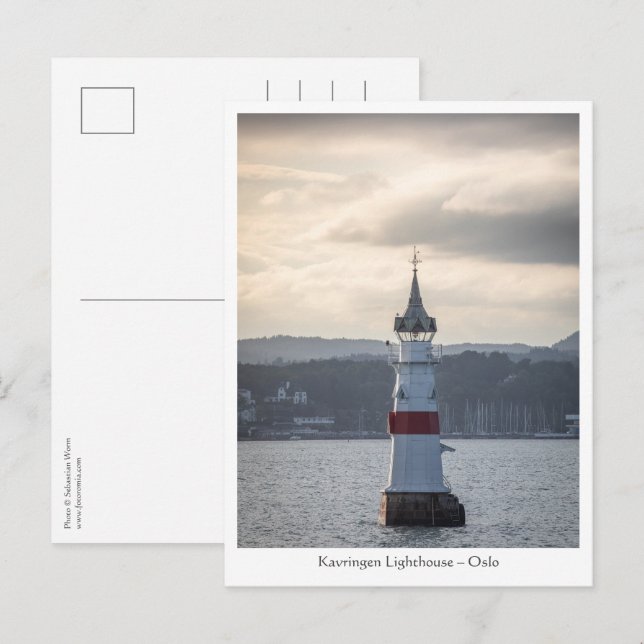 Kavringen Lighthouse Oslo Postcard (Front/Back)