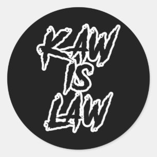 Kaw Is Law Battlehawks St. Louis Football Tailgate Classic Round Sticker