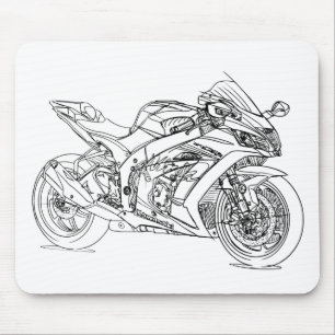 Kaw Ninja ZX10R 2017 Mouse Pad
