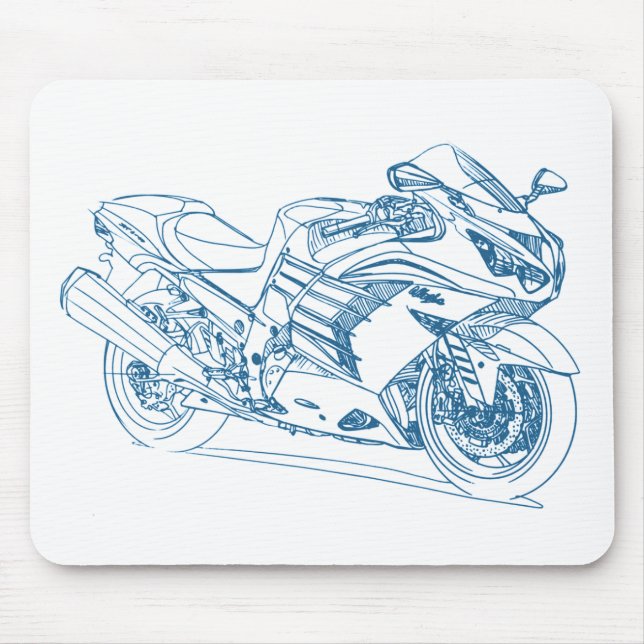 Kaw Ninja ZX14R 2012 Mouse Pad (Front)