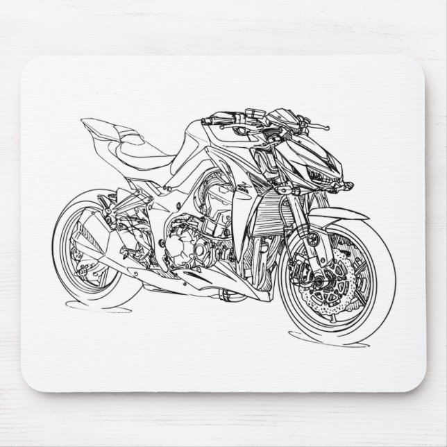 Kaw Z1000 2014 Mouse Pad (Front)
