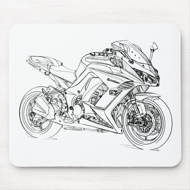 Kaw Z1000sx 2011 Mouse Pad (Front)